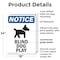 Signmission Blind Dog At Play, 18 in W x Rectangle, Plastic OS-2PACK-NS-P-1824-V-10367 - alternate 2